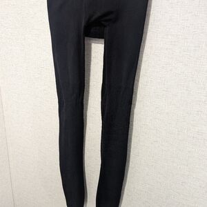 Tights black ribbed and insulated